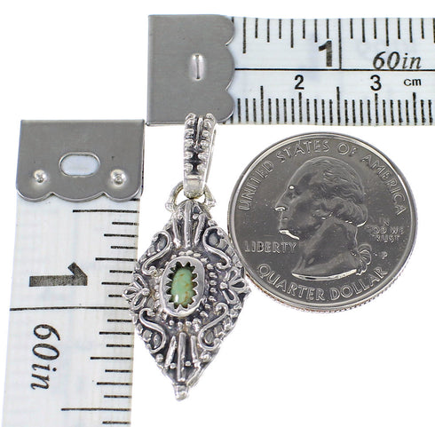 Sterling Silver Turquoise Southwestern Reversible Pendant RX95406