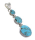 Turquoise Inlay Genuine Sterling Silver Pendant AX95251
