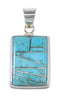 Southwest Sterling Silver Turquoise Inlay Pendant AX95279