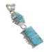 Turquoise Silver Jewelry Southwestern Pendant AX95295