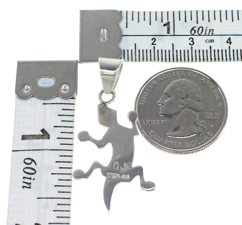Sterling Silver Turquoise Inlay Lizard Jewelry Pendant AX95315