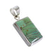 Authentic Sterling Silver Turquoise Inlay Southwestern Jewelry Pendant AX95459