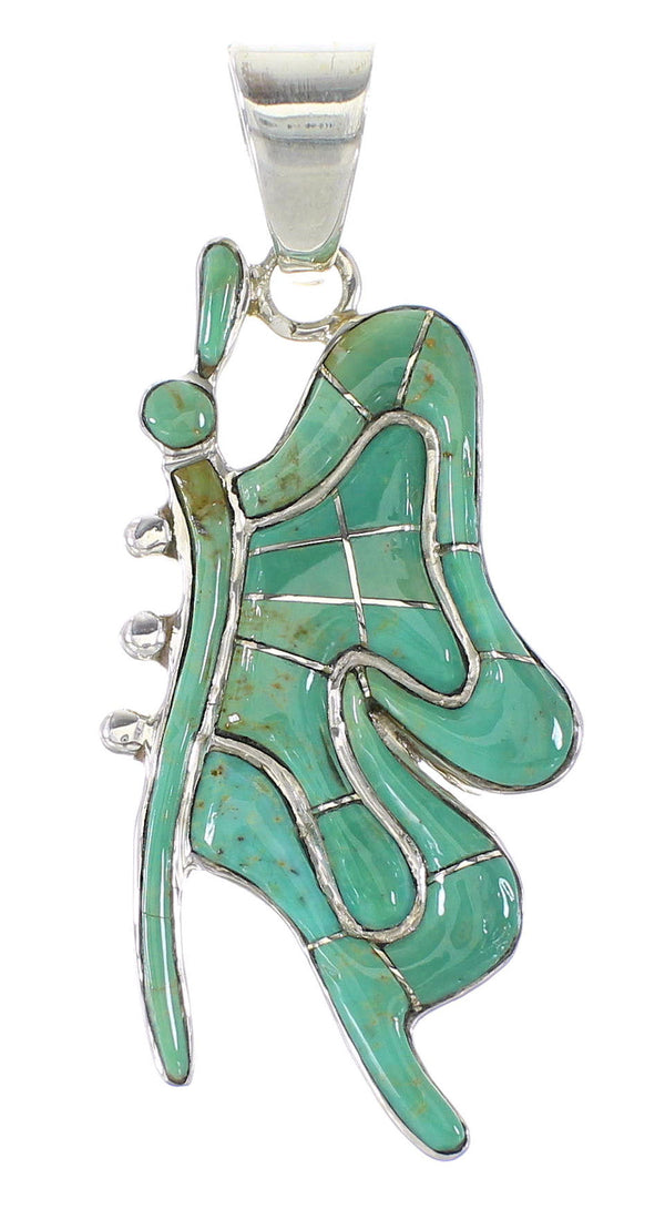 Turquoise Sterling Silver Butterfly Pendant AX95484