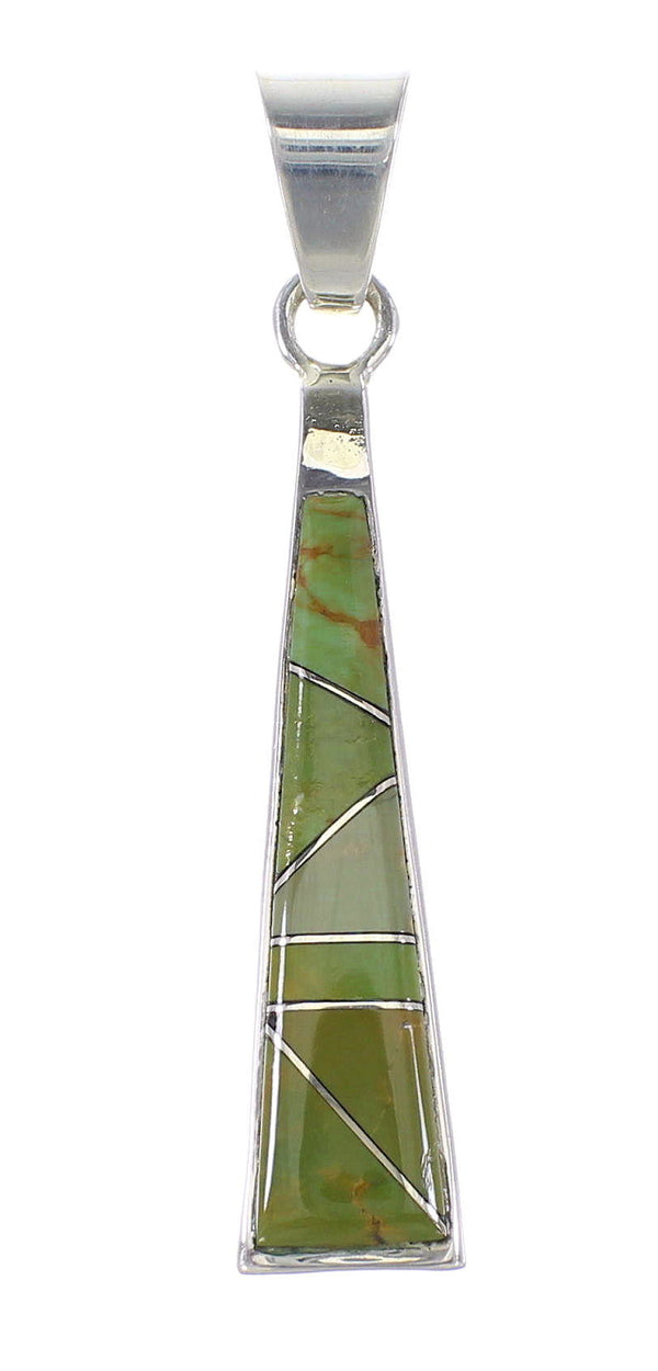 Turquoise Southwestern Jewelry Genuine Sterling Silver Pendant AX95505