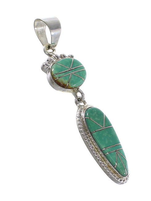 Sterling Silver Turquoise Pendant AX95511