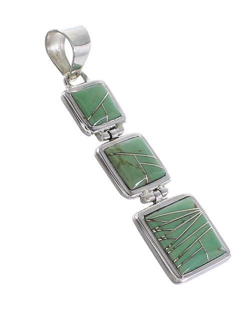 Turquoise Jewelry Sterling Silver Pendant AX95518