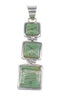 Turquoise Inlay Southwest Jewelry Sterling Silver Pendant AX95522