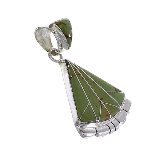 Turquoise Southwest Jewelry Authentic Sterling Silver Pendant AX95525