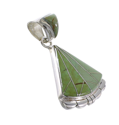 Turquoise Southwestern Jewelry Authentic Sterling Silver Pendant AX95526