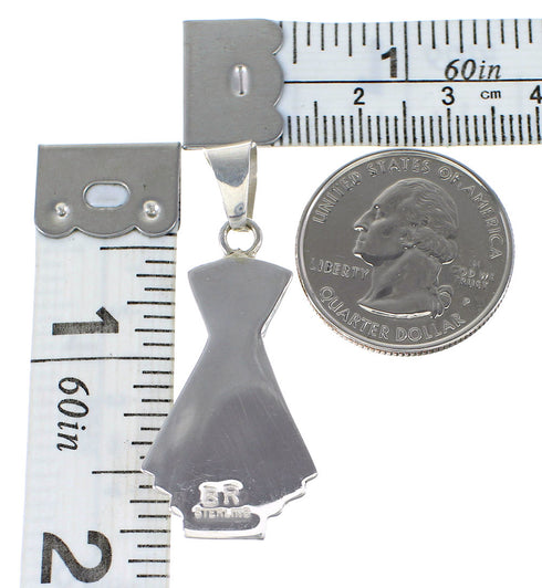 Silver Turquoise Inlay Pendant AX95535