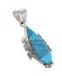Turquoise Inlay Jewelry Genuine Sterling Silver Pendant AX95565