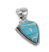 Turquoise Opal Inlay Genuine Sterling Silver Southwest Pendant RX95635