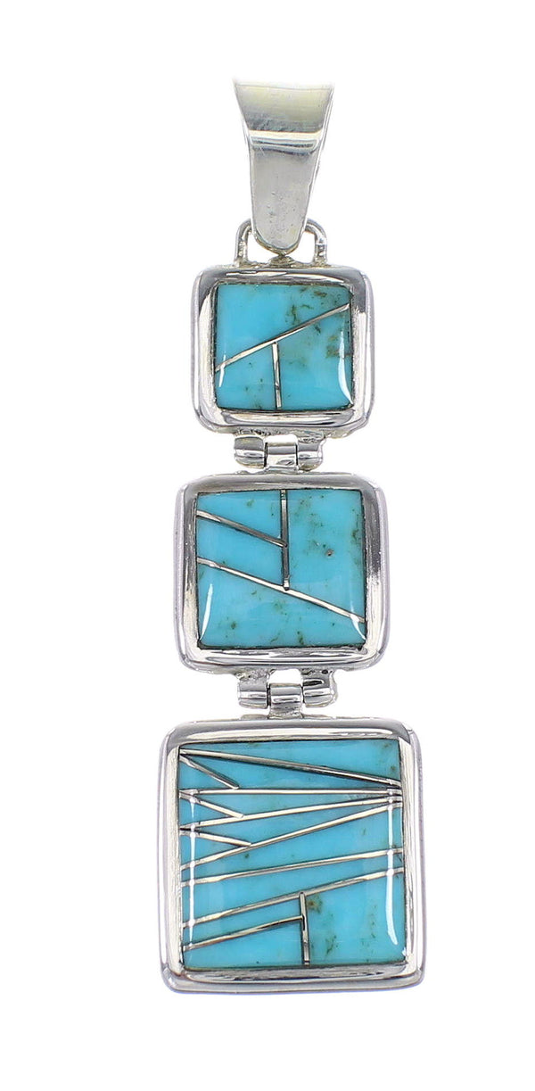 Sterling Silver Turquoise Southwest Pendant AX96460