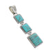 Silver Turquoise Inlay Southwestern Pendant AX96464