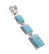 Genuine Sterling Silver Turquoise Inlay Southwest Pendant AX96466