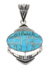 Silver Southwest Turquoise Pendant AX96474