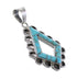 Turquoise Genuine Sterling Silver Southwestern Jewelry Pendant AX96481