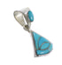 Turquoise Inlay Silver Southwestern Pendant AX96565