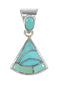 Silver Southwestern Turquoise Inlay Pendant AX96567