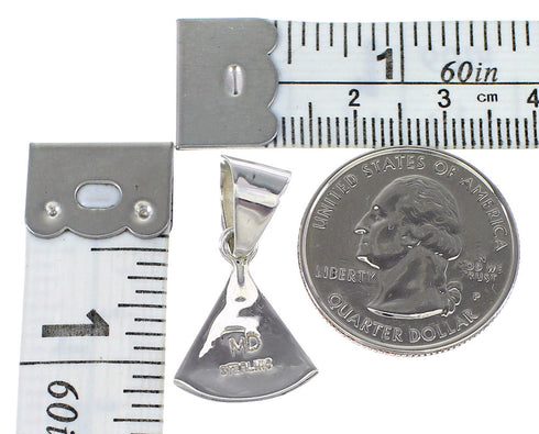 Silver Southwestern Turquoise Inlay Pendant AX96567