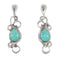Turquoise Southwestern Authentic Sterling Silver Post Dangle Earrings AX95818