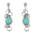 Turquoise Southwestern Authentic Sterling Silver Post Dangle Earrings AX95818
