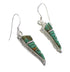 Turquoise Inlay Southwestern Sterling Silver Hook Dangle Earrings AX95841