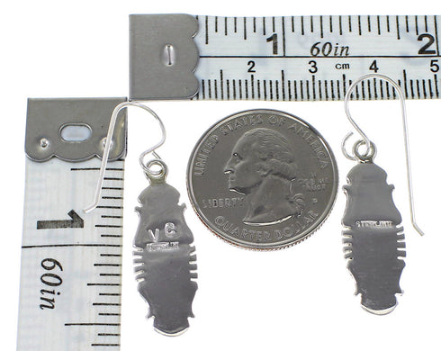 Turquoise Silver Jewelry Hook Dangle Earrings AX95860