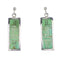 Turquoise Southwest Authentic Sterling Silver Post Dangle Earrings AX95973