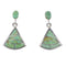 Sterling Silver Turquoise Inlay Post Dangle Earrings AX95977