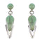 Southwest Sterling Silver Turquoise Inlay Post Dangle Earrings AX95983