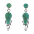 Sterling Silver Southwestern Turquoise Post Dangle Earrings AX95988