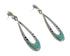 Turquoise Inlay Jewelry Sterling Silver Post Dangle Earrings AX95998