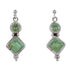 Turquoise Jewelry Genuine Sterling Silver Post Dangle Earrings AX96001