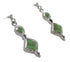 Authentic Sterling Silver Turquoise Inlay Post Dangle Earrings AX96012