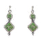 Southwestern Silver Turquoise Post Dangle Earrings AX96027