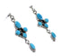 Turquoise Authentic Sterling Silver Southwest Post Dangle Earrings AX95767
