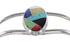 Multicolor Sterling Silver Southwest Cuff Bracelet Jewelry RX95888