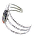 Multicolor Inlay Native American Village Design Turtle Sterling Silver Cuff Bracelet RX95895