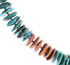 Turquoise And Oyster Shell Genuine Sterling Silver Navajo Indian Bead Necklace RX96102