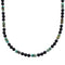 Navajo Sterling Silver Onyx Turquoise Bead Necklace RX96120