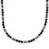 Navajo Sterling Silver Onyx Turquoise Bead Necklace RX96120