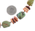 Native American Oyster Shell Kingman Turquoise Sterling Silver Bead Necklace RX96128