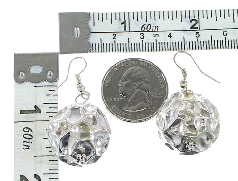 Genuine Light Weight Sterling Silver Hook Dangle Earrings RX96575