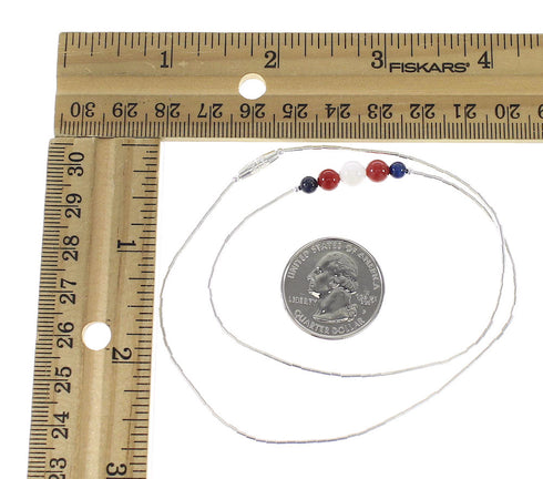 Multicolor Jewelry Liquid Sterling Silver Necklace AX96749