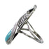 Turquoise Authentic Sterling Silver Navajo Leaf Ring Size 5-1/4 AX96954