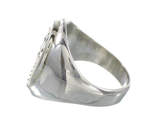 Navajo 14 Karat Gold Silver Man In The Maze Calvin Peterson Ring Size 12-3/4 JX127571