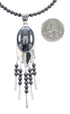 Hematite Genuine Sterling Silver Bead Necklace Set AX97927