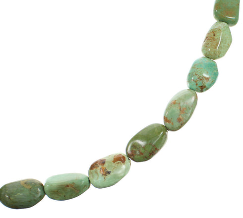 Authentic Sterling Silver Turquoise Jewelry Southwest Bead Necklace AX98115