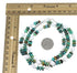 Authentic Sterling Silver Turquoise And White Agate Native American Bead Necklace RX98041